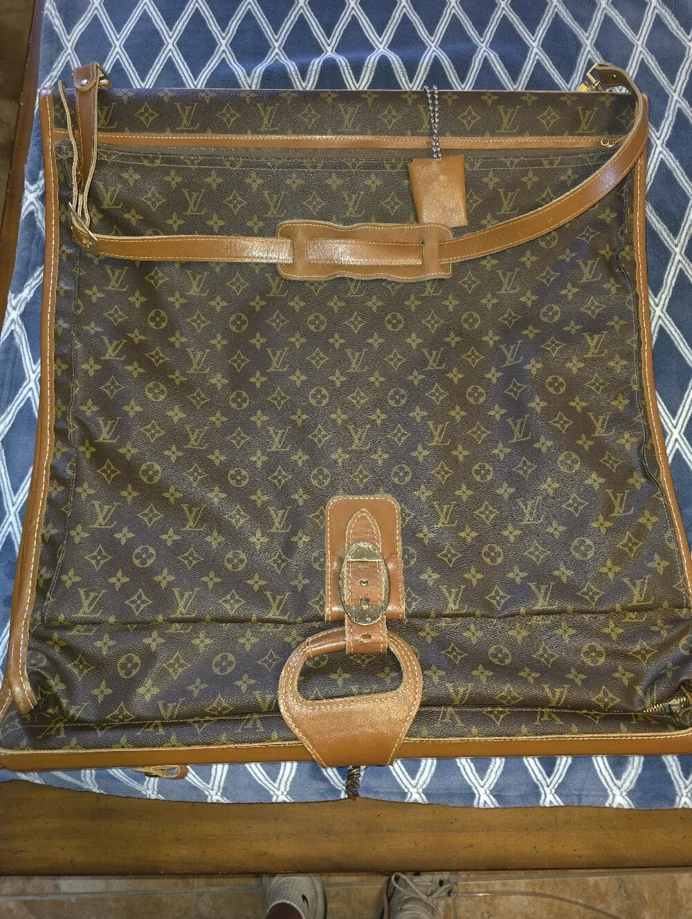 Louis Vuitton Brown Monogram Garment Carrier with Tan Trim